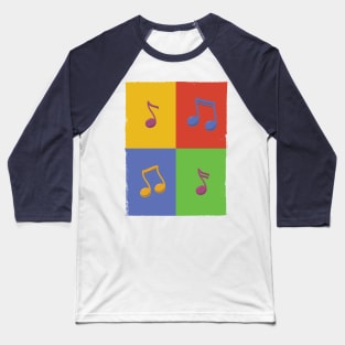 Musical Note Pop Art Baseball T-Shirt